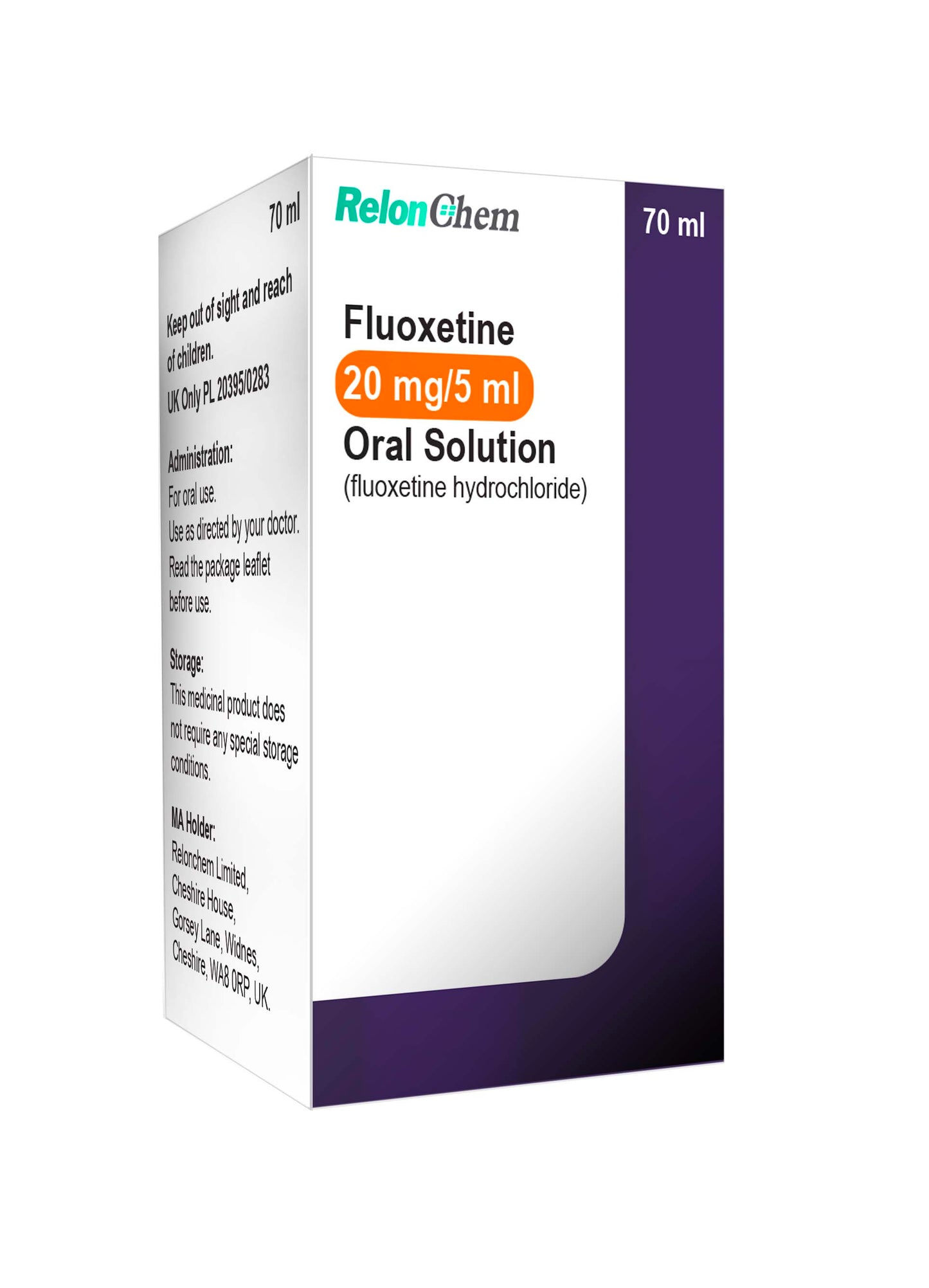 Fluoxetine 20mg/5ml Oral Solution x 70ml