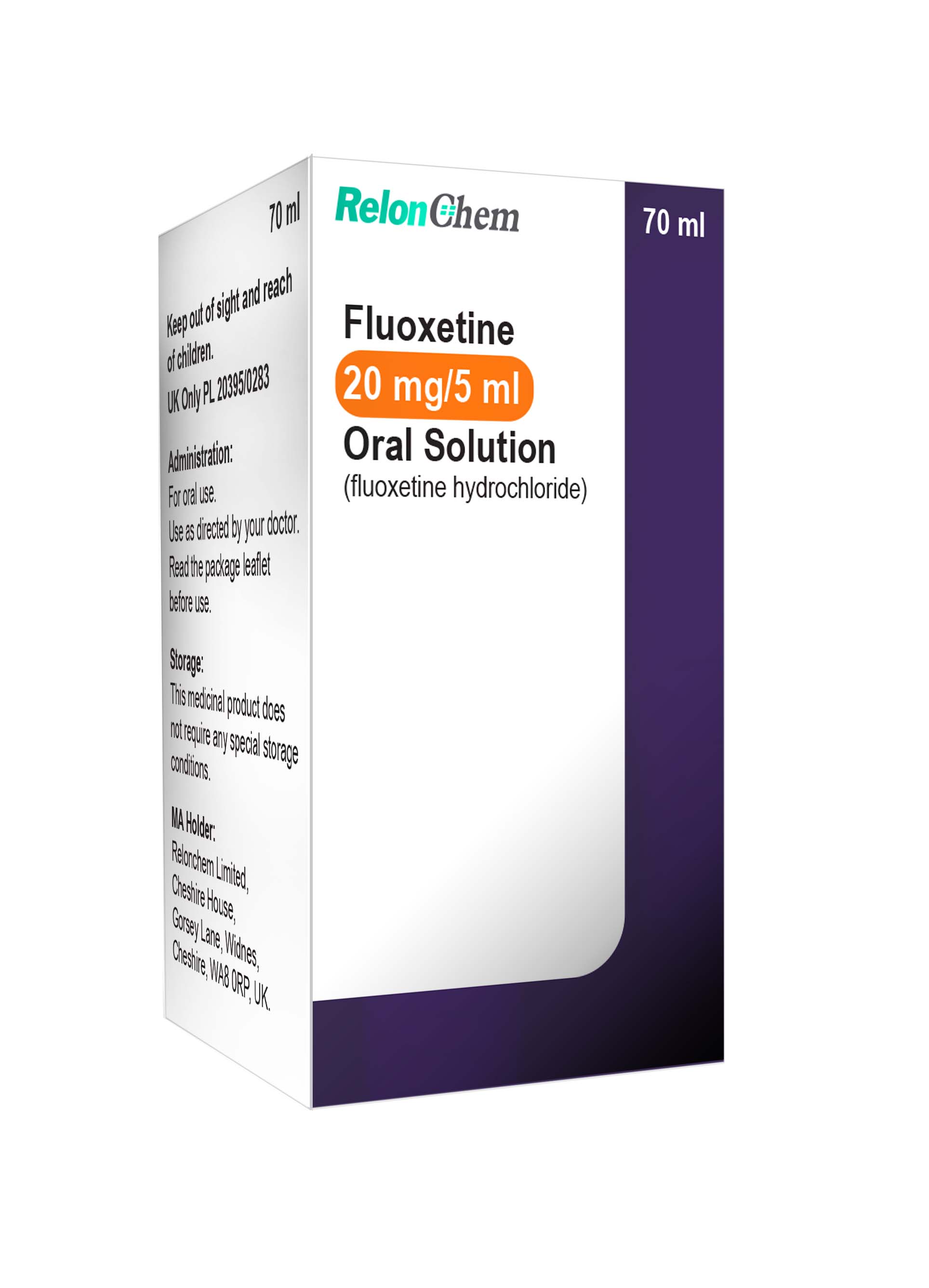 Fluoxetine 20mg/5ml Oral Solution x 70ml – RelonChem